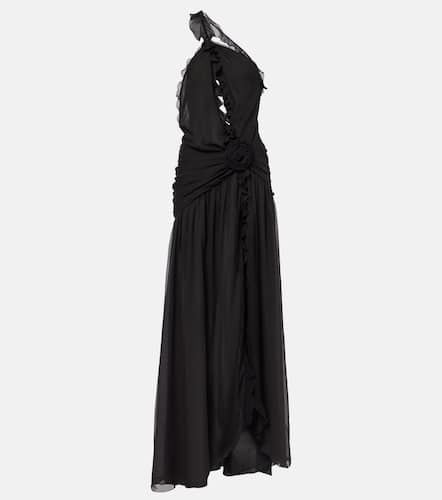 Ruffled halterneck silk maxi dress - Blumarine - Modalova