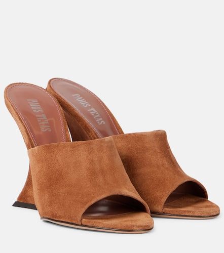 Mules Nina in suede con zeppa - Paris Texas - Modalova