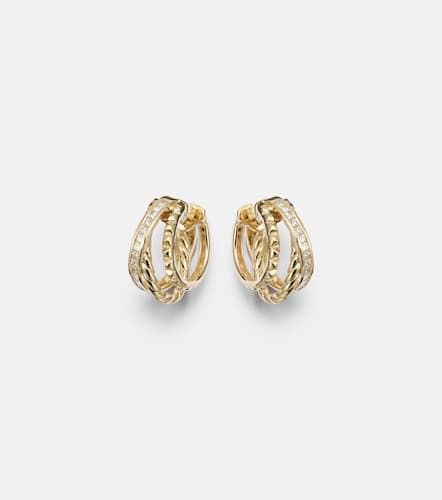 Pendientes de aro DY Crossover® de oro de 18 ct con diamantes - David Yurman - Modalova