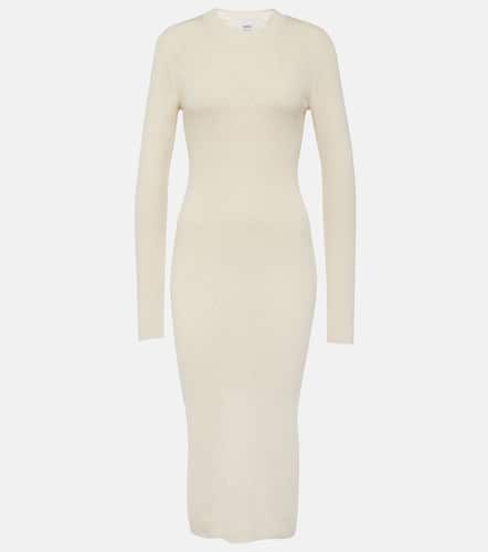 Knitted cotton and wool midi dress - Ami Paris - Modalova