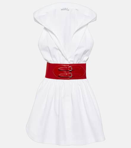 AlaÃ¯a Belted cotton poplin minidress - Alaia - Modalova