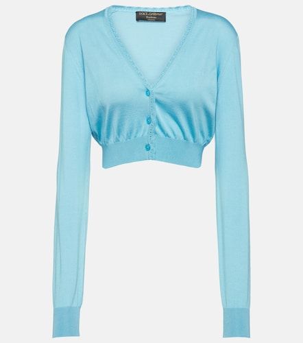 Cárdigan cropped Capri de seda - Dolce&Gabbana - Modalova