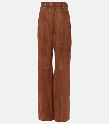 Weite High-Rise-Hose aus Veloursleder - Loewe - Modalova