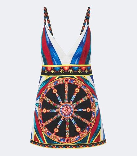 Top cropped Carretto in misto seta - Dolce&Gabbana - Modalova