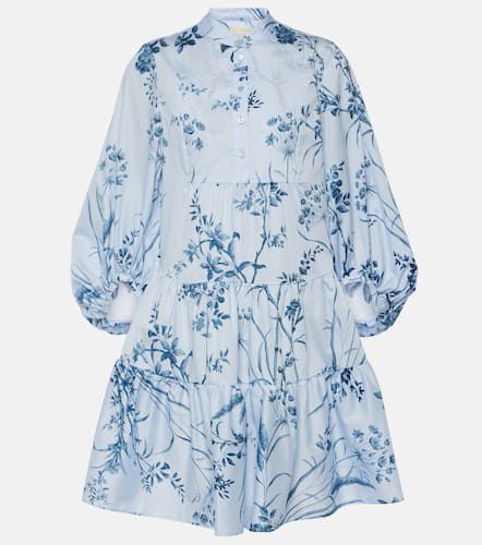 ERDEM Helena tiered floral-print cotton maxi shirt dress