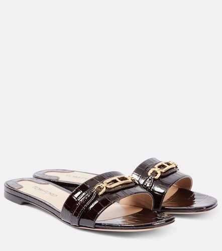 Whitney croc-effect leather slides - Tom Ford - Modalova