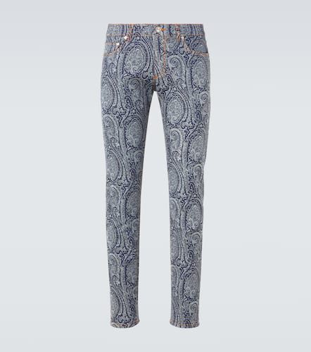 Jeans slim en jacquard con paisley - Etro - Modalova