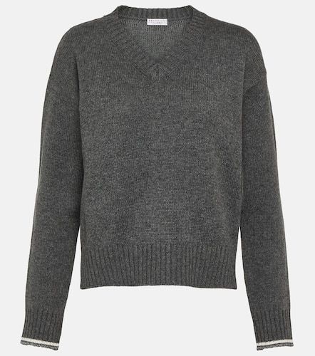 Wool, cashmere, and silk sweater - Brunello Cucinelli - Modalova