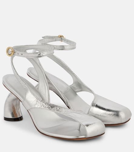 Sandalen aus Metallic-Leder - Dries Van Noten - Modalova