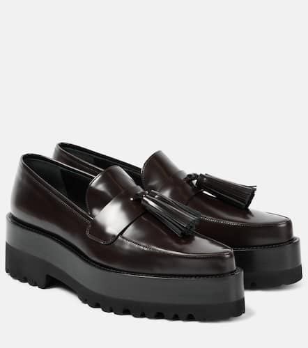 Leather platform loafers - Victoria Beckham - Modalova