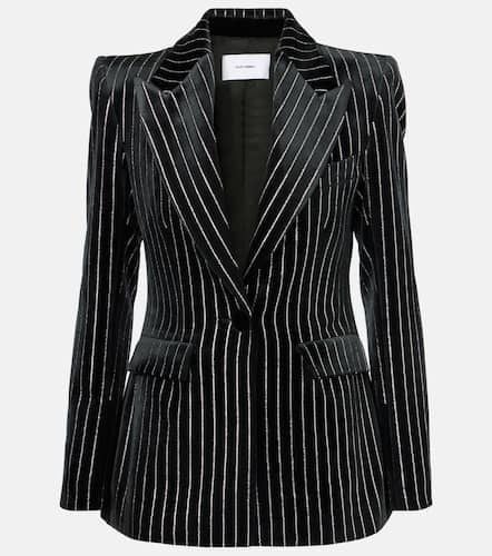 Crystal-embellished pinstripe velvet blazer - Alex Perry - Modalova