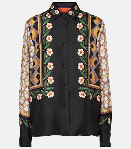 Boy printed silk twill shirt - La DoubleJ - Modalova