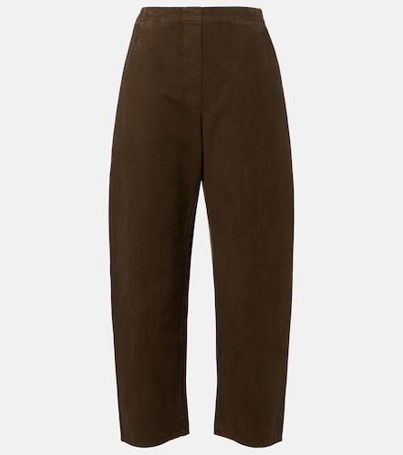 Chloe high-rise cotton canvas barrel-leg pants - Leset - Modalova