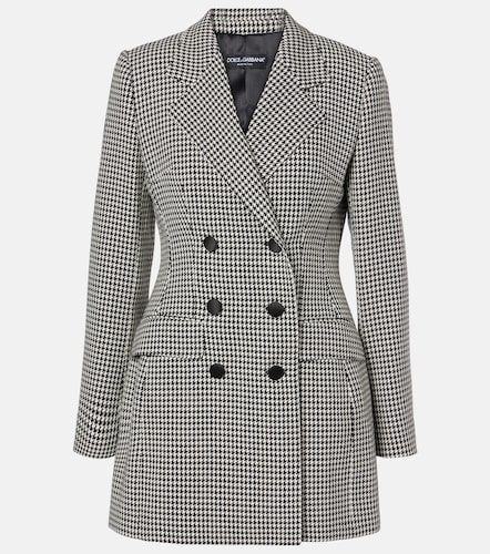 Houndstooth wool-blend blazer - Dolce&Gabbana - Modalova