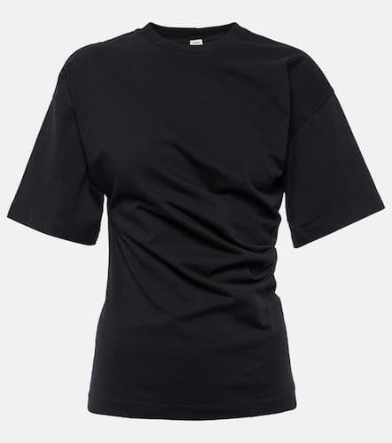 Camiseta de algodón fruncida con logo - Toteme - Modalova
