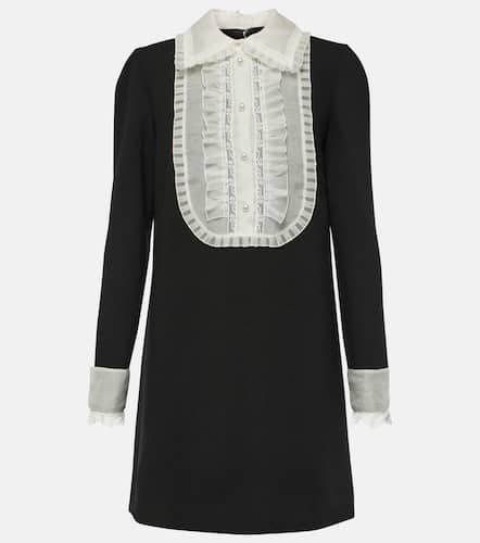 Vestido corto de crepé con organza - Dolce&Gabbana - Modalova