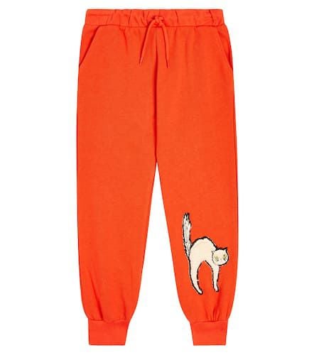 Appliqué cotton jersey sweatpants - Mini Rodini - Modalova