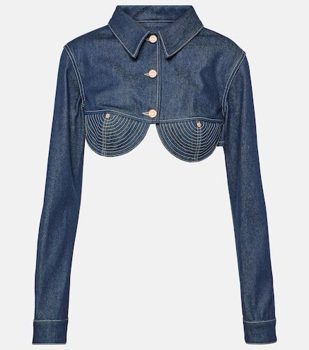 Chaqueta bustier cropped de denim - Jean Paul Gaultier - Modalova