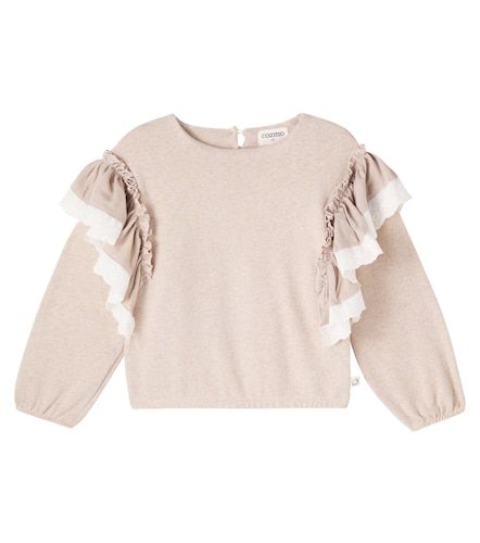 Licata ruffled cotton-blend sweatshirt - Cozmo - Modalova