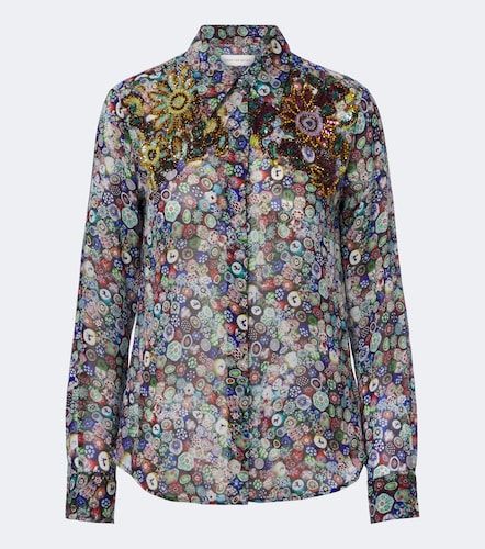 Camisa estampada adornada floral - Dries Van Noten - Modalova