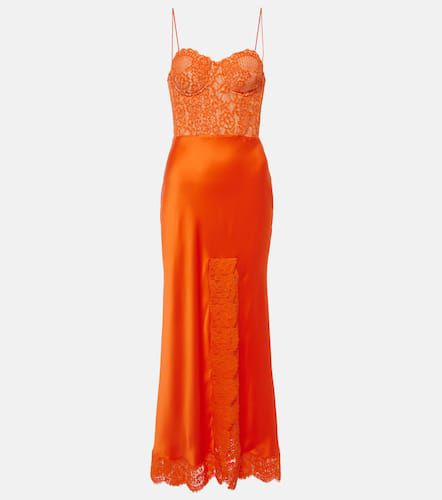 Adira lace-trimmed silk satin corset dress - Rebecca Vallance - Modalova