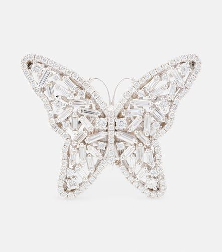 Fireworks Butterfly 18kt white gold ring with diamonds - Suzanne Kalan - Modalova