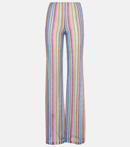 Pantalones flared de tiro alto en zigzag - Missoni - Modalova