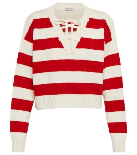 Gestreifter Pullover aus Kaschmir - Miu Miu - Modalova