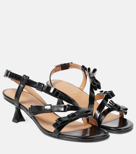 Ganni Bow-detail leather sandals - Ganni - Modalova