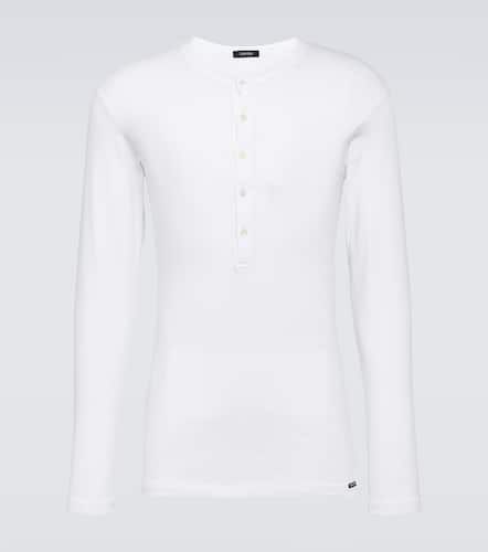 Top Henley in jersey di cotone - Tom Ford - Modalova