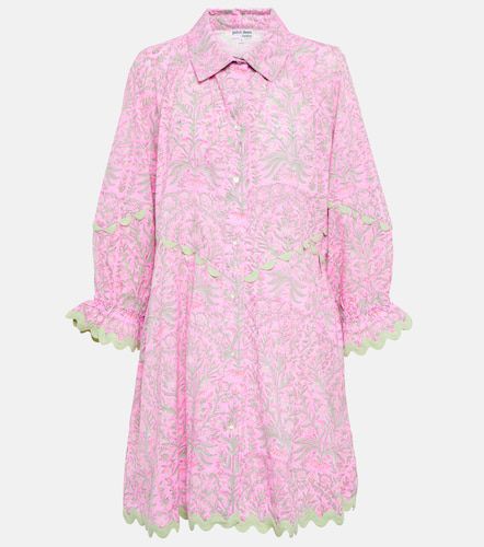 Vestido corto de algodón con flores - Juliet Dunn - Modalova
