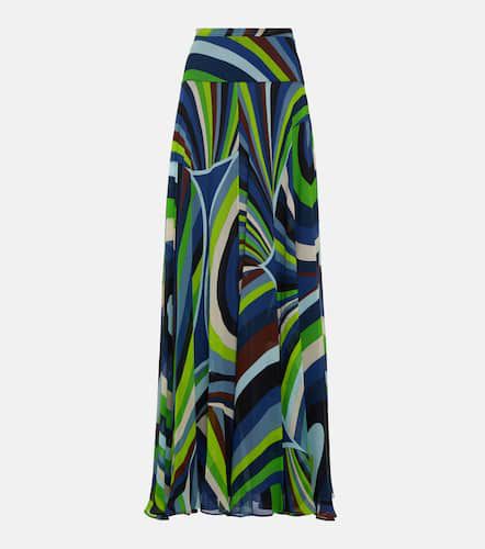 Printed silk chiffon maxi skirt - Pucci - Modalova