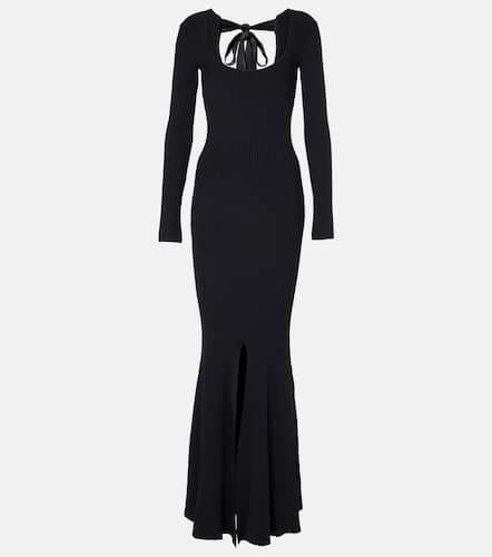 Ribbed-knit open-back jersey gown - David Koma - Modalova