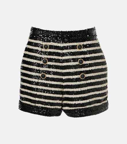 Balmain Sequined striped shorts - Balmain - Modalova
