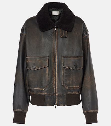 Adonis shearling-trimmed leather jacket - The Row - Modalova