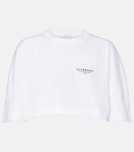 Camiseta cropped de algodón con logo - Givenchy - Modalova