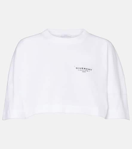 T-shirt raccourci en coton à logo - Givenchy - Modalova
