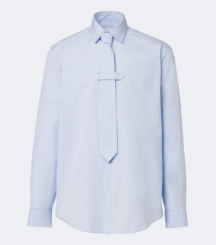 Camicia in popeline di cotone con cravatta - Dries Van Noten - Modalova