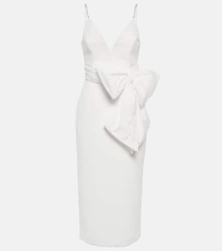 Bridal Genevieve bow-trimmed crÃªpe midi dress - Rebecca Vallance - Modalova