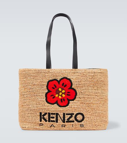 Large Boke Flower raffia tote bag - Kenzo - Modalova