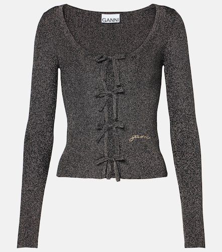 Ganni Cardigan con lamé - Ganni - Modalova