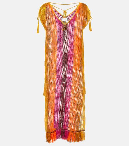 Striped crochet midi dress - Anna Kosturova - Modalova
