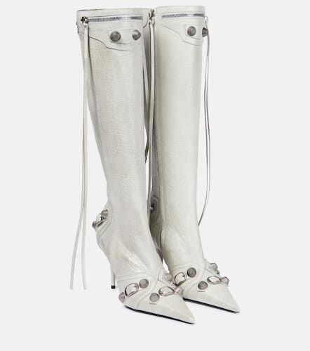 Cagole distressed leather knee-high boots - Balenciaga - Modalova