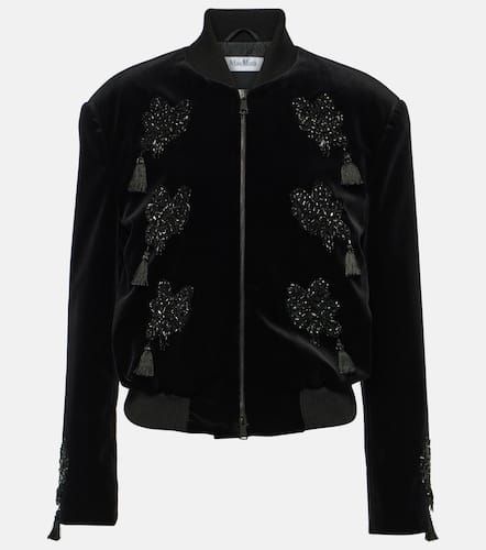 Musette embroidered velvet bomber jacket - Max Mara - Modalova