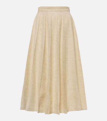 Fumiko wool, linen and silk midi skirt - Loro Piana - Modalova