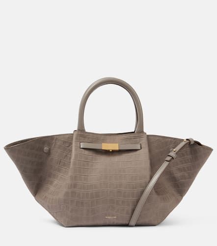 New York Midi croc-effect leather tote bag - DeMellier - Modalova