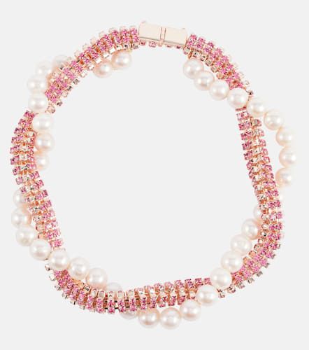 Crystal and pearl-embellished necklace - Magda Butrym - Modalova