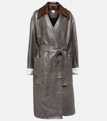 Embossed leather coat - Bottega Veneta - Modalova