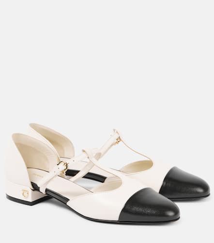 Mary-Jane-Ballerinas Linette aus Leder - Ferragamo - Modalova