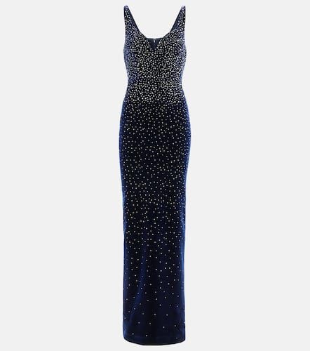 Singlet crystal-embellished velvet gown - Alex Perry - Modalova